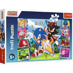 TREFL 16465 Puzzle 100 Poznaj Sonica