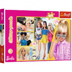 TREFL 14830 Puzzle 100 Glitter Brokatowa Barbie