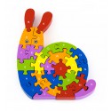 Drewniana układanka Puzzle Ślimak 3D Viga Toys