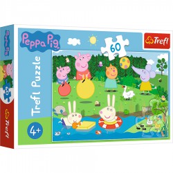 TREFL 17326 Puzzle 60 el. Wakacyjna zabawa Peppa Pig