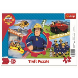 TREFL 31351 Puzzle 15 ramkowe Dzień Strażaka Sama 3+