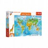 TREFL 15557 Puzzle 104 Edukacyjne Mapa świata dla dzieci